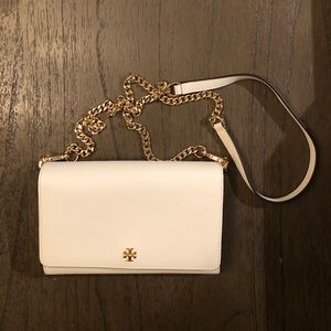 Tory Burch Emerson Chain Wallet - New Ivory